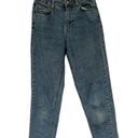 ZARA  High Waisted Mom Blue Denim Jeans Photo 7