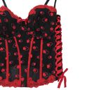 Y2k George Black & Red Heart Print Bustier Corset Top 38C Size undefined Photo 2