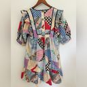 Hunter Bell NWT  Britton Dress Patchwork Quilted Multicolor Mini Dress Size Small Photo 3