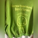 Nirvana  Crewneck Sweater Green Size M Pull Over Grunge Graphic Band 90’s Photo 1