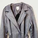 LC Lauren Conrad Lauren Conrad Blue Gray Lightweigt Trench Coat Size L Photo 2