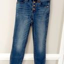 Madewell  10" High-Rise Skinny Crop Raw Hem Jeans Size 25 Photo 2