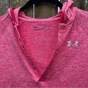 Under Armour  Tech Twist Hoodie Henley Pink Long Sleeve Shirt Sz S Photo 3