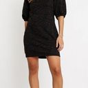 Free People  Black Sunset Puff Sleeve Mini Party Dress Photo 3