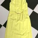 Milly Vintage 60s  of New York Canary Yellow Sheath Dress Beaded Chain Mod MCM 6 Photo 0