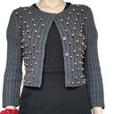 Moschino  Beaded pearl cropped knit sweater y2k Cardigan Photo 0