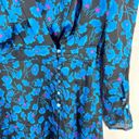 Equipment  Collie Floral Faux Wrap Blue Print Crepe Dress Size Small S Photo 5