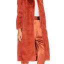 Michelle Mason NWT  Womens Size 0 Faux Fur Coat Red Orange Dune Heavyweight Warm‎ Photo 2