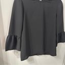 Madewell  Blouse Bell Sleeve Black Dressy Work Top Office Shirt Women’s Size XXS Photo 2