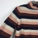 Madewell  Evercrest Pink Striped Wool Turtleneck Sweater in Coziest Yarn XL Photo 7