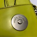 Kara Pinch Shoulder Leather Bag Lemon Lime Yellow-Green Citrus Highlighter Neon Photo 12