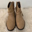 Dingo NWOB Boho Tan  Stamped Ankle Cowboy Boots Size 10M Photo 3