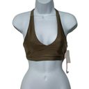 Good American  Core Plunge Performance Criss Cross Sports Bra Bronze Size 0 XS Photo 1