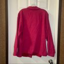 White Stag  Pink Faux Suede Long Sleeve Button Up Blouse 18/20W Photo 7