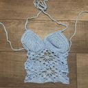 blue flower crochet top Size XS Photo 0