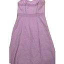 The Loft Anne Taylor NWOT Sz 8 Linen Lilac Purple Knee Length Classic Swing Dress Photo 4
