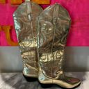 Cowboy Boots Gold Size 7 Photo 0