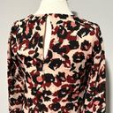 Parker  Pink Black Red Longsleeve Safari Leopard Print Drop Waist Dress Size S Photo 4