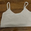 Aerie White Crochet Tank Photo 0