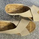 ESPIRIT Strappy Tan Cork Wedge Sandals w/ Brushed Gold Hardware Size 9M Photo 10