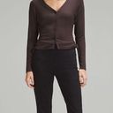 Lululemon  Espresso Side-Cinch Ribbed Cardigan NWOT Photo 0