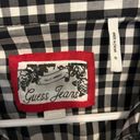 Guess  black and white button down shirt size small Photo 6