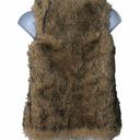 BB Dakota  Faux Fur Fox Brown and Black Vest size small Photo 7