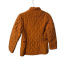 J. McLaughlin  Burnt Orange Quilted 100% Silk Snap Up Size Small Jacket. Photo 3