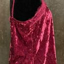 Crushed velvet/lace burgundy /red tank top Photo 2