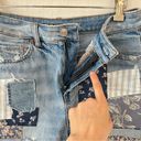 American Eagle  Denim Quilt Patchwork High Waisted Mom Shorts Size 8 Photo 3