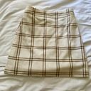 J.Crew  White Plaid Polyester High Waisted Skirt • Size 4 Photo 2