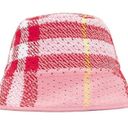 Burberry NEW  Knitted Check Bucket Hat, Pink IP Check, Size L, New with Tag $890 Photo 3