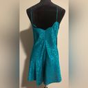 Victoria's Secret EUC Victoria’s Secret Vintage Blue Scalloped Satin Slip size medium Photo 2