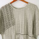 indigo. NWT Thread Co Gray Cap Sleeve Embroidered Tunic Top 1X Photo 1