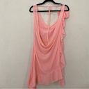 House Of CB  Charla SOFT APRICOT RUFFLE MINI DRESS NWOT size L Photo 5