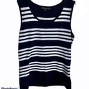 Preston & York  Navy Blue & White Striped Tank Photo 0