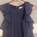 Loft  Navy Eyelet Dress Photo 1