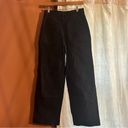 Everlane The Organic Wide-Leg Pant Cotton Double Button Cropped Black NWT Size 4 Photo 4