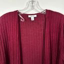 Nine West  Women’s Burgundy Rib Knit Duster Cardigan Sweater, NWT, Small MSRP $40 Photo 5