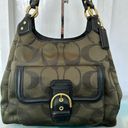 Coach  Vintage Campbell Signature Metallic Sparkle Tri-Compartment Hobo Bag EUC Photo 0