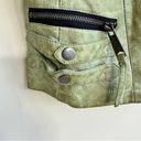 Miss Sixty  M60 Light Green Faux Leather Moto Jacket Womens Size S Zippers Photo 3