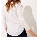 Loft  Gold Polka Dot Long Sleeve Scoop Neck T-Shirt Photo 1