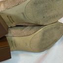 Unisa  Booties Shoes Sz 9 Tan Beige Faux Suede Heels Open Toe Slingback Sandal Photo 5