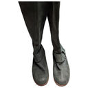 Olukai  Holo Lio II Gray Leather Knee High Equestrian Flat Harness Tall Boots 7 Photo 1