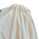 Karen Millen  White Flowy Blouse Bodysuit Deep V-Neck Stretch Size 8 Women's Photo 2