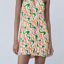 ZARA Satin Effect Print Dress Photo 1