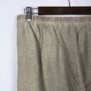 Soft Surroundings  Petite Tan Cropped Button Side Elastic Waist Cotton Pants M Photo 5