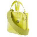 Kara Pinch Shoulder Leather Bag Lemon Lime Yellow-Green Citrus Highlighter Neon Photo 1