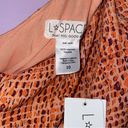 l*space NEW L* Midi Dress Size 10 One Shoulder Wrap Orange Boho Print Photo 3