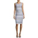 St. John Raya Knit Stripe Scoop Neck Sheath Dress Photo 0